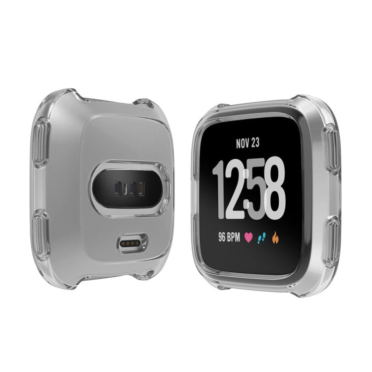 Mega Fint Fitbit Versa Silikone Cover - Sølv#serie_4