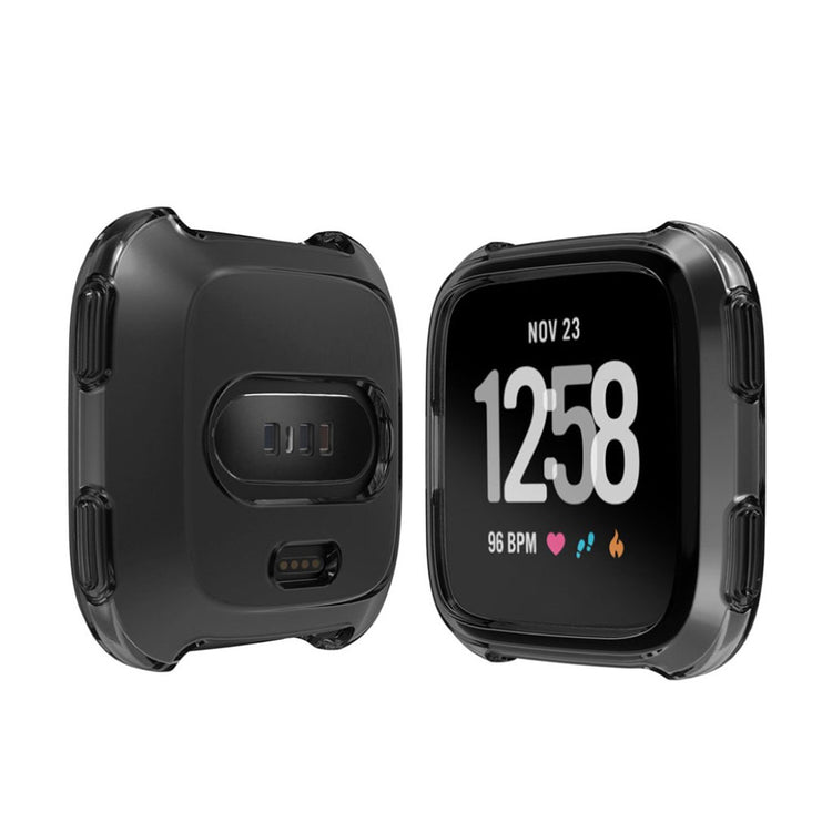 Mega Fint Fitbit Versa Silikone Cover - Sort#serie_5