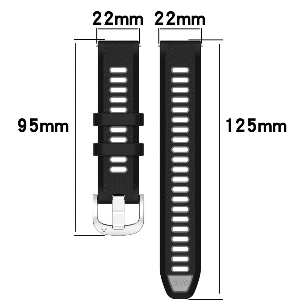 Mega Fint Silikone Universal Rem passer til Smartwatch - Sort#serie_2