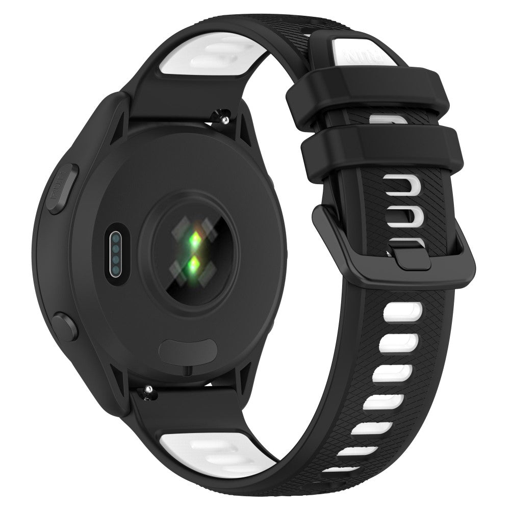 20mm Universal dual color silicone strap - Black / White#serie_5