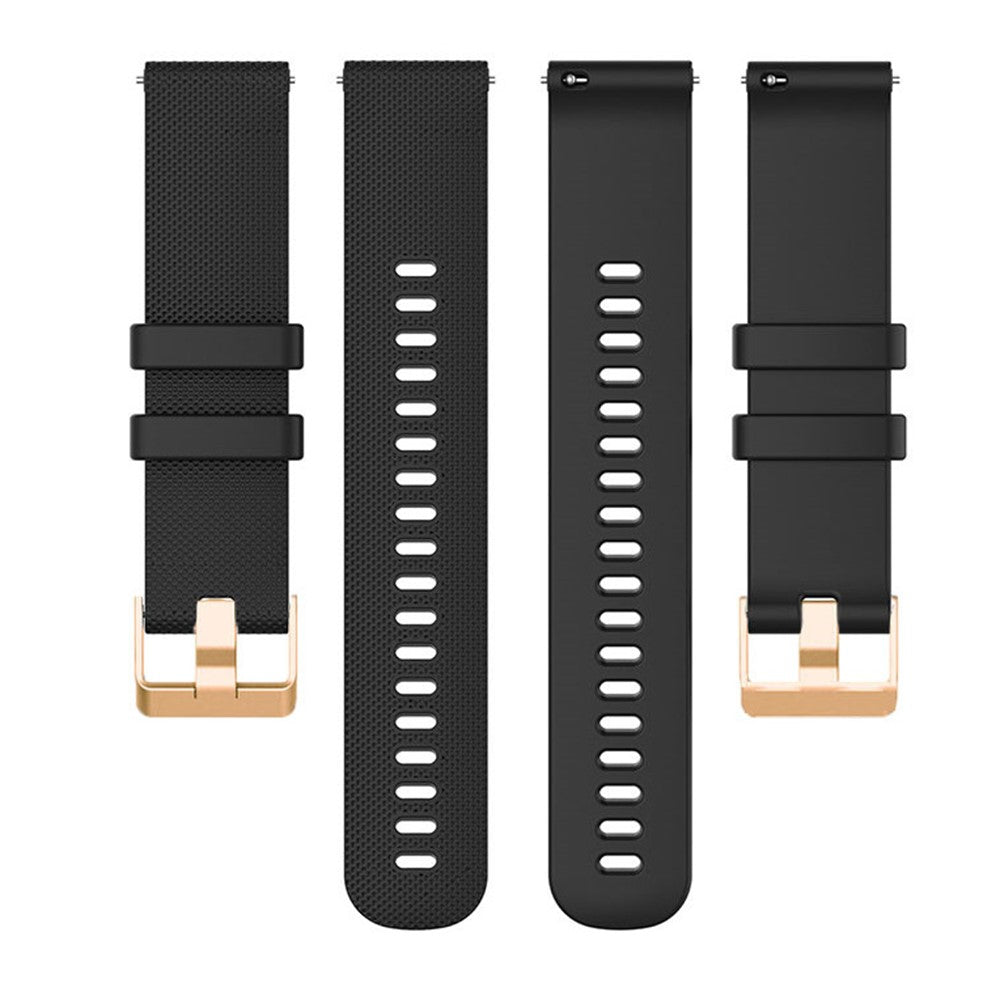 Rigtigt Slidstærk Silikone Universal Rem passer til Smartwatch - Sort#serie_1