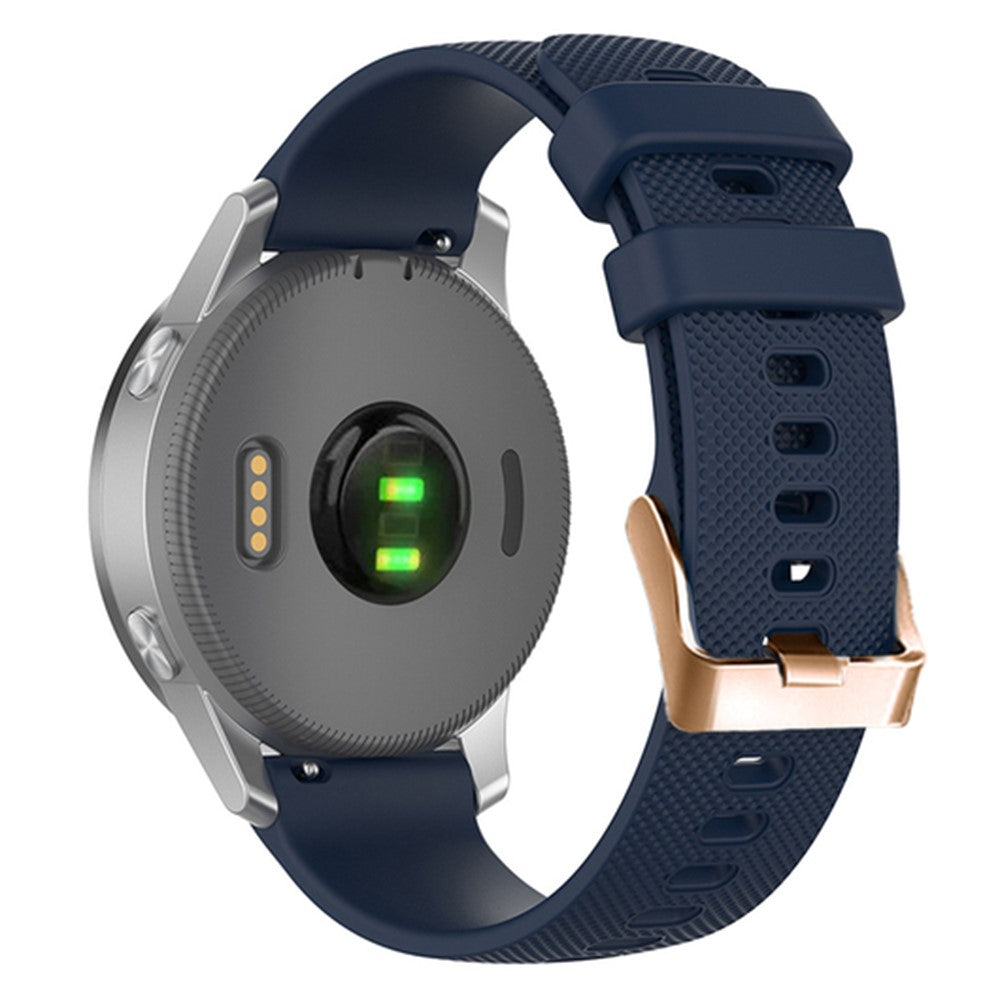 20mm Universal texture pattern silicone strap - Midnight Blue#serie_10