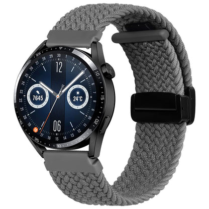 Super Pænt Nylon Universal Rem passer til Smartwatch - Sølv#serie_9