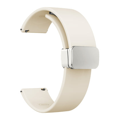 20mm Universal Silicone strap with folding silver buckle - Starlight#serie_12