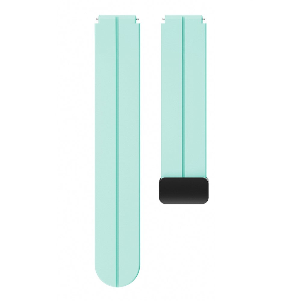 18mm Universal silicone strap with black buckle - Light Green#serie_8