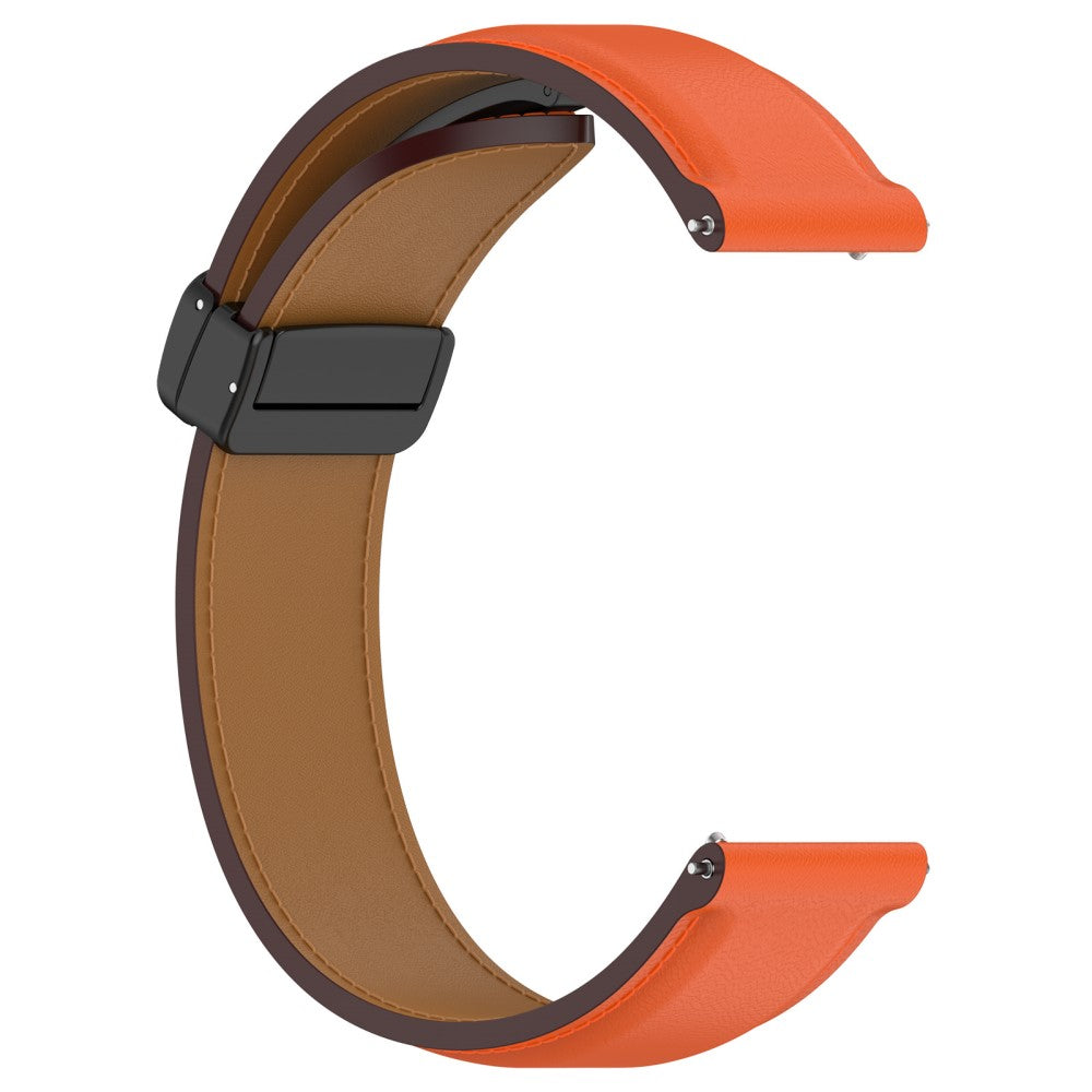 Helt Vildt Flot Ægte Læder Universal Rem passer til Smartwatch - Orange#serie_2