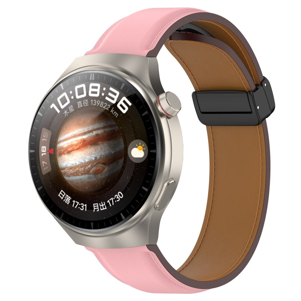 Helt Vildt Flot Ægte Læder Universal Rem passer til Smartwatch - Pink#serie_3