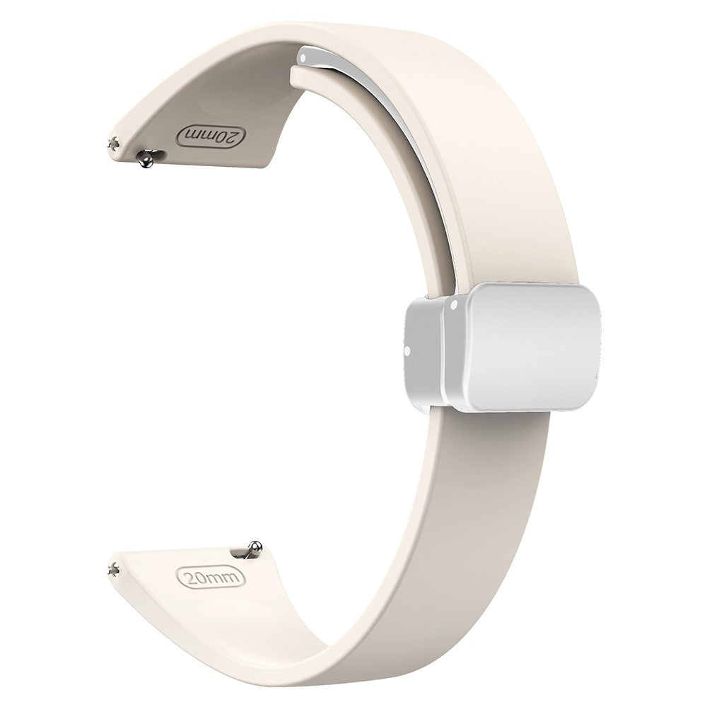 22mm Universal silicone sport strap with silver magnetic buckle - Starlight#serie_12