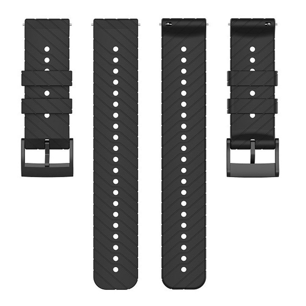 Pænt Metal Og Silikone Universal Rem passer til Smartwatch - Sort#serie_1