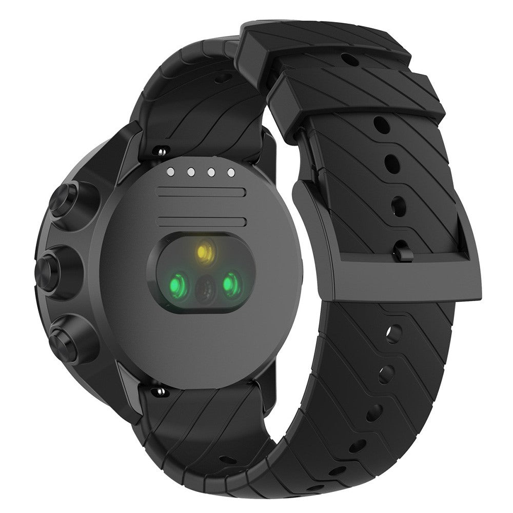 22mm Universal twill texture silicone strap - Black#serie_1