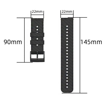 22mm Universal twill texture silicone strap - White#serie_2