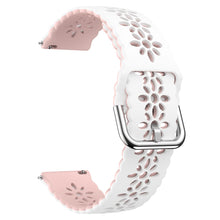 20mm Universal dual color blossom hollow strap - White+Pink#serie_2
