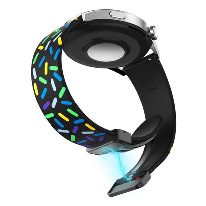 Super Holdbart Metal Og Silikone Universal Rem passer til Smartwatch - Sort#serie_1