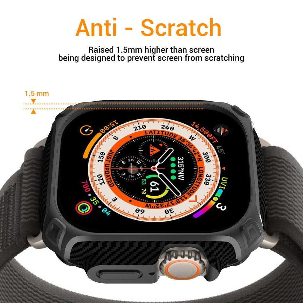 Rigtigt Fint Apple Watch Ultra Silikone Cover - Gennemsigtig#serie_053