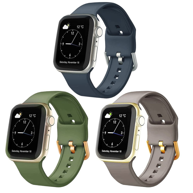 Rigtigt Hårdfør Silikone Rem passer til Apple Watch Ultra - Flerfarvet#serie_4