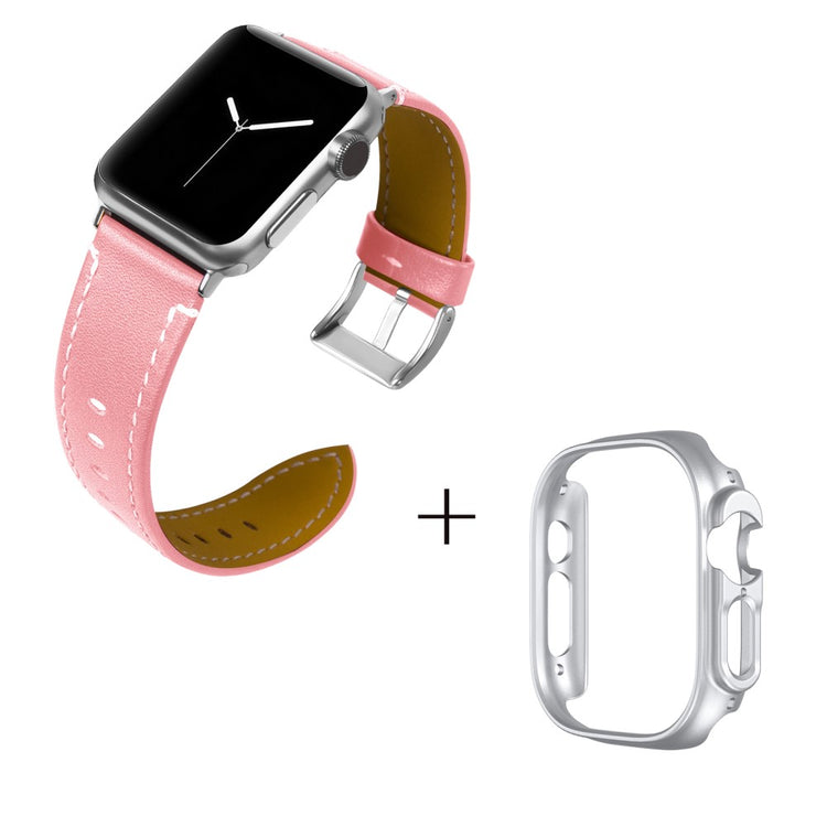 Ægte læder Cover passer til Apple Watch Ultra - Pink#serie_7