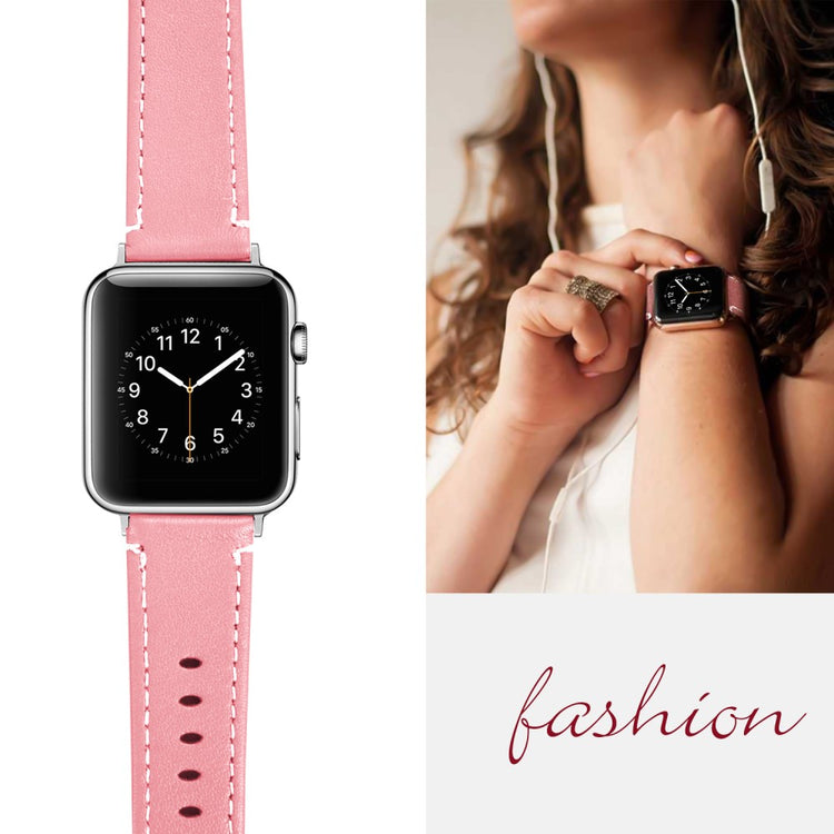 Ægte læder Cover passer til Apple Watch Ultra - Pink#serie_7