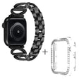 Apple Watch Ultra X-Shape rhinestone décor metal strap with clear cover