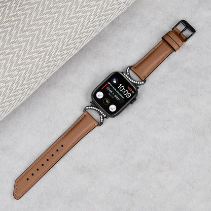 Helt Vildt Sejt Ægte Læder Universal Rem passer til Apple Smartwatch - Brun#serie_6