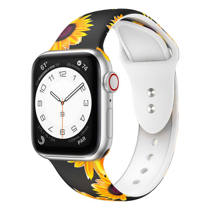 Rigtigt Holdbart Silikone Universal Rem passer til Apple Smartwatch - Størrelse: M - Gul#serie_4