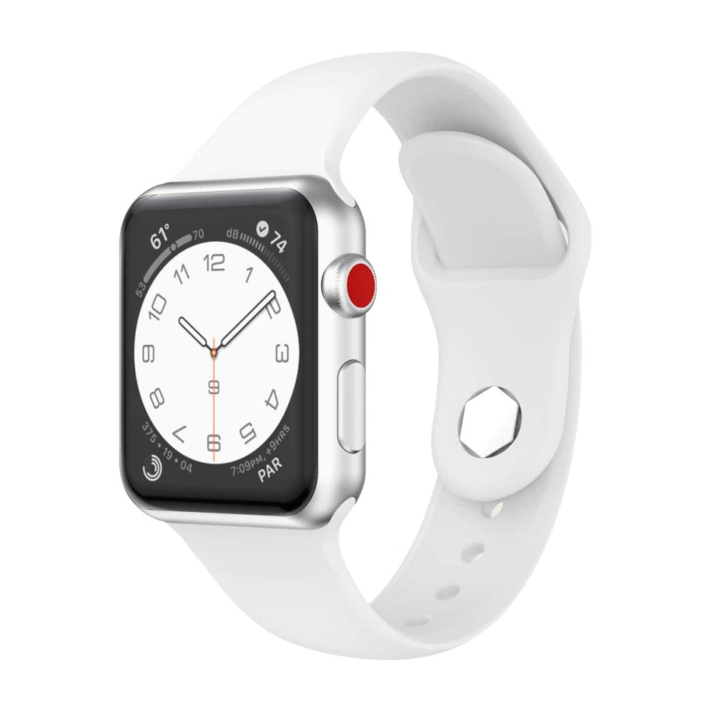 Vildt Fantastisk Silikone Universal Rem passer til Apple Smartwatch - Hvid#serie_1