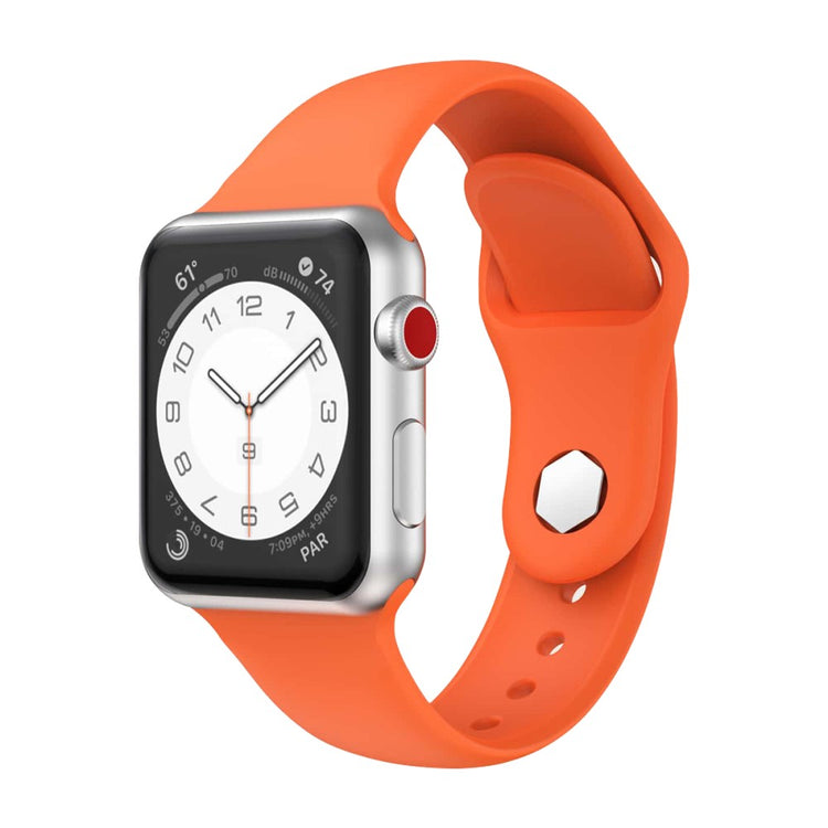 Vildt Fantastisk Silikone Universal Rem passer til Apple Smartwatch - Orange#serie_2