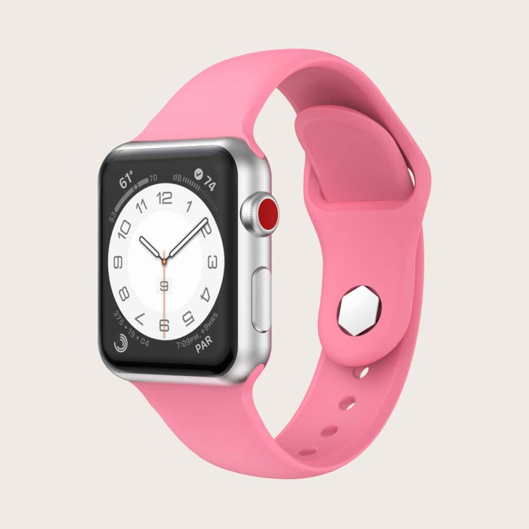 Vildt Fantastisk Silikone Universal Rem passer til Apple Smartwatch - Pink#serie_4