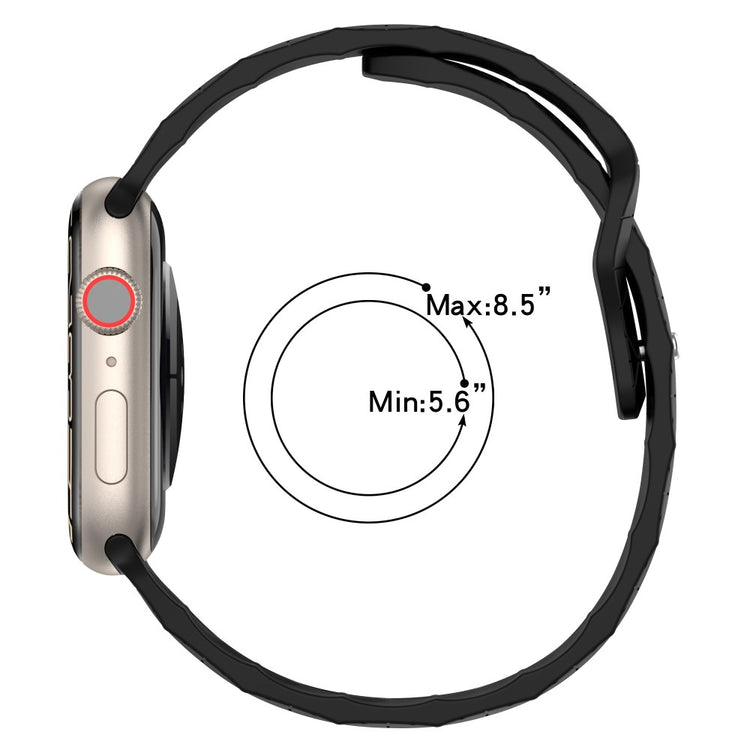 Smuk Silikone Universal Rem passer til Apple Smartwatch - Sort#serie_5