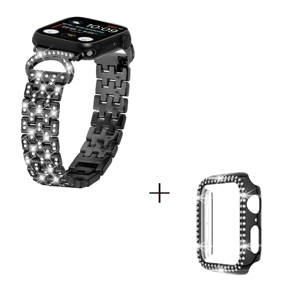 Metal Cover passer til Apple Watch Series 8 (41mm) / Apple Watch Series 7 41mm - Sort#serie_1