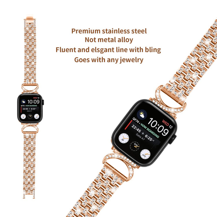 Metal Cover passer til Apple Watch Series 8 (41mm) / Apple Watch Series 7 41mm - Pink#serie_2