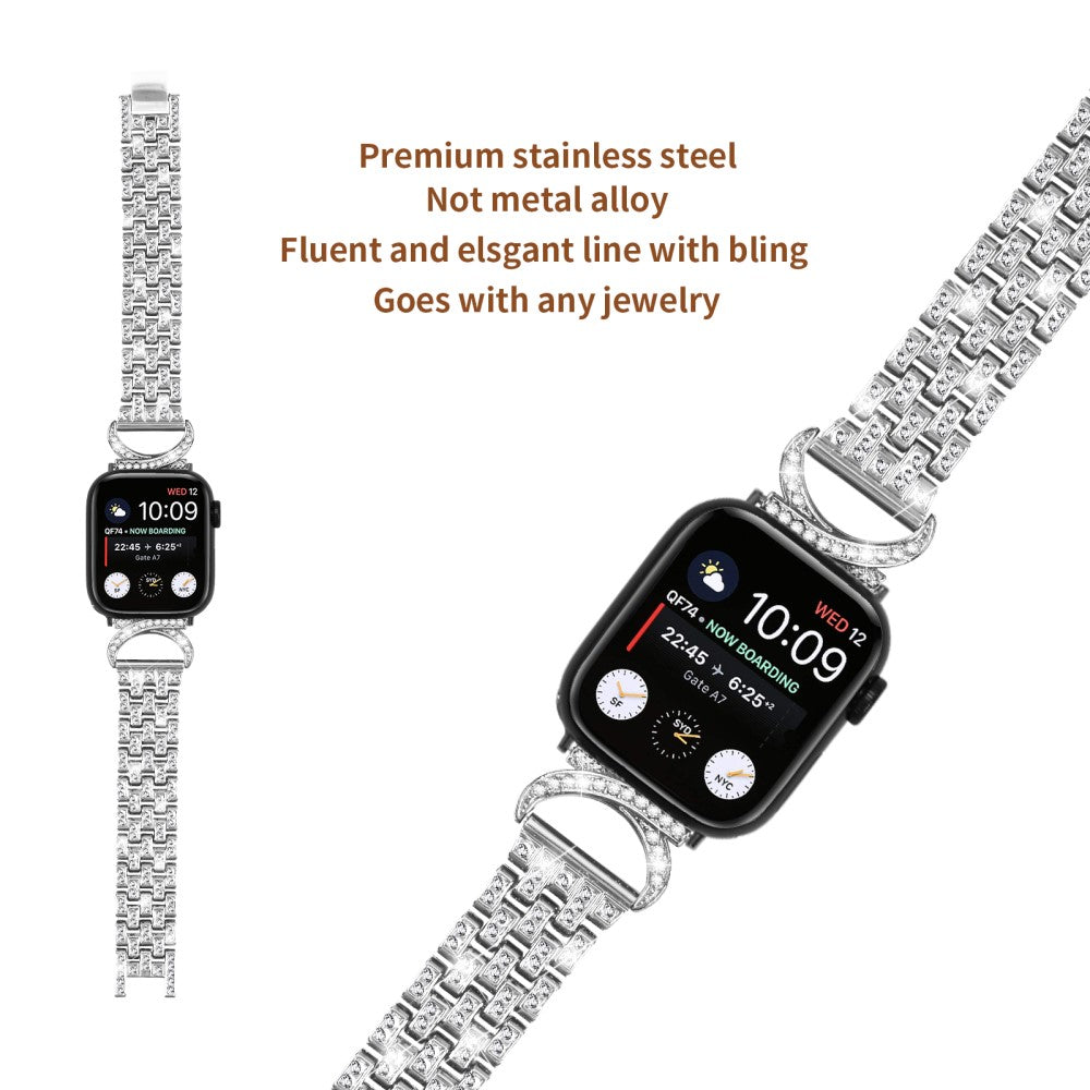 Metal Cover passer til Apple Watch Series 8 (41mm) / Apple Watch Series 7 41mm - Sølv#serie_3