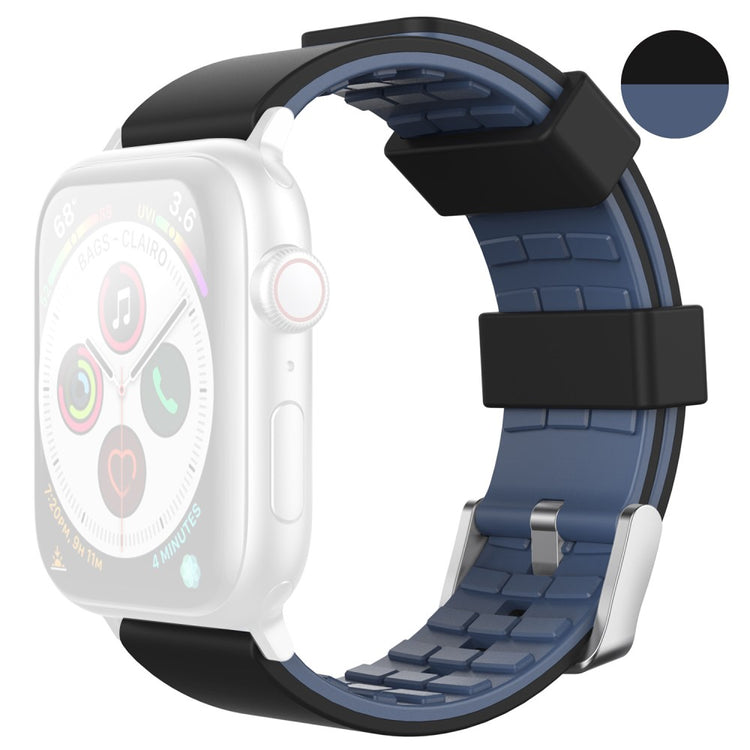 Super Pænt Silikone Universal Rem passer til Apple Smartwatch - Sort#serie_2