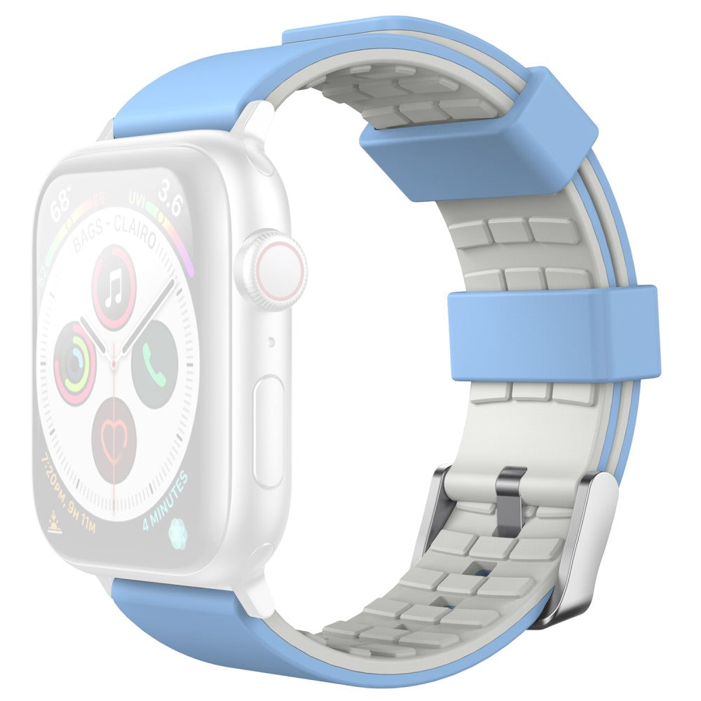 Super Pænt Silikone Universal Rem passer til Apple Smartwatch - Blå#serie_5