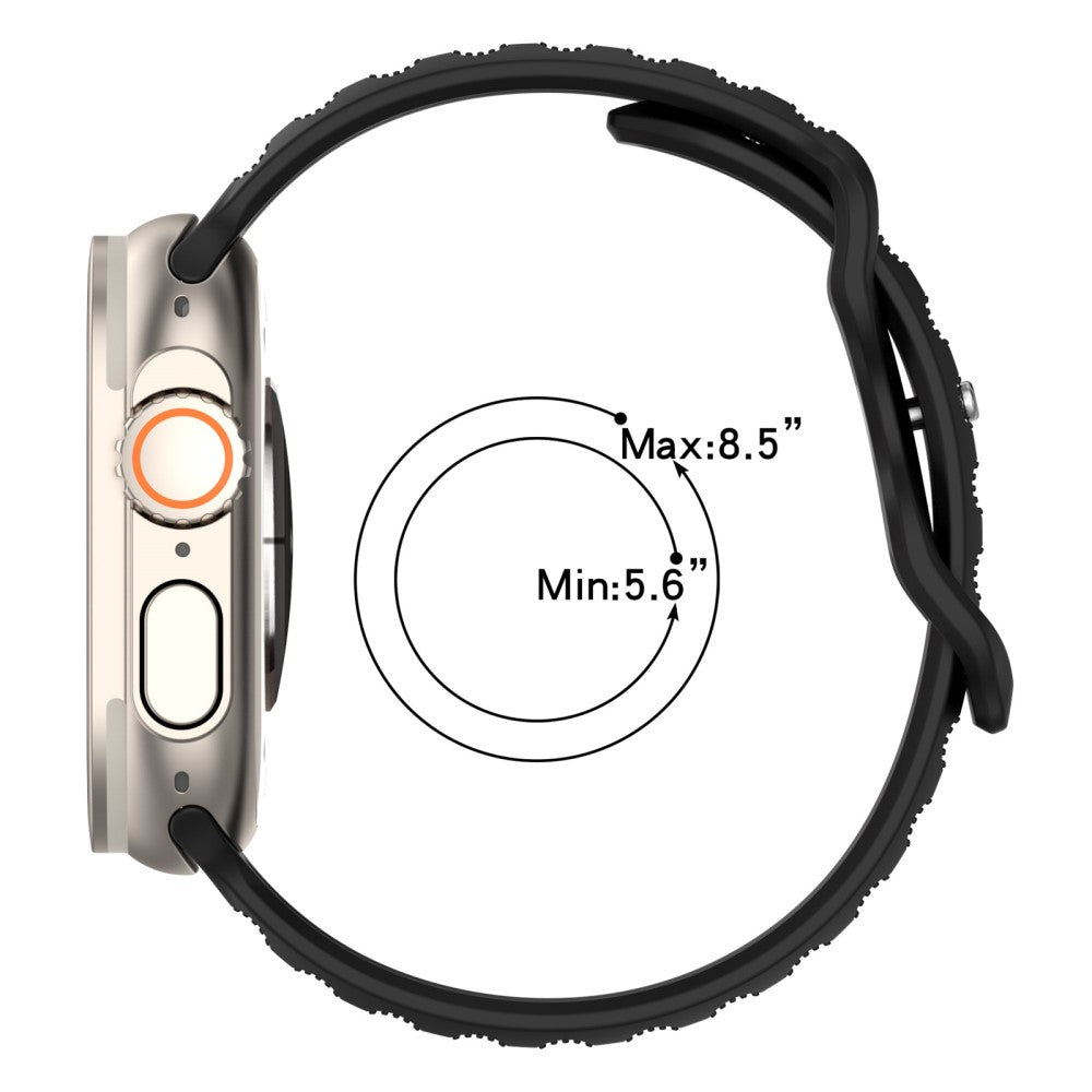 Elegant Metal Og Silikone Universal Rem passer til Apple Smartwatch - Sort#serie_1