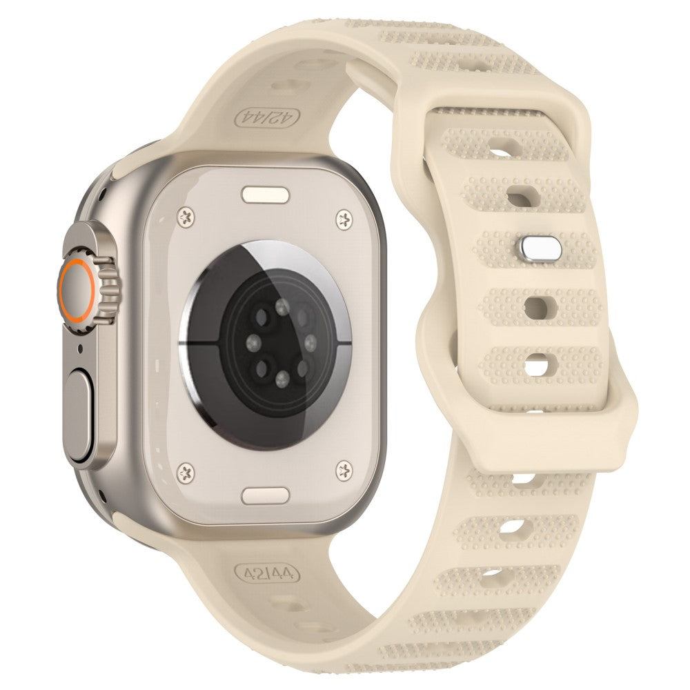 Elegant Metal Og Silikone Universal Rem passer til Apple Smartwatch - Hvid#serie_8