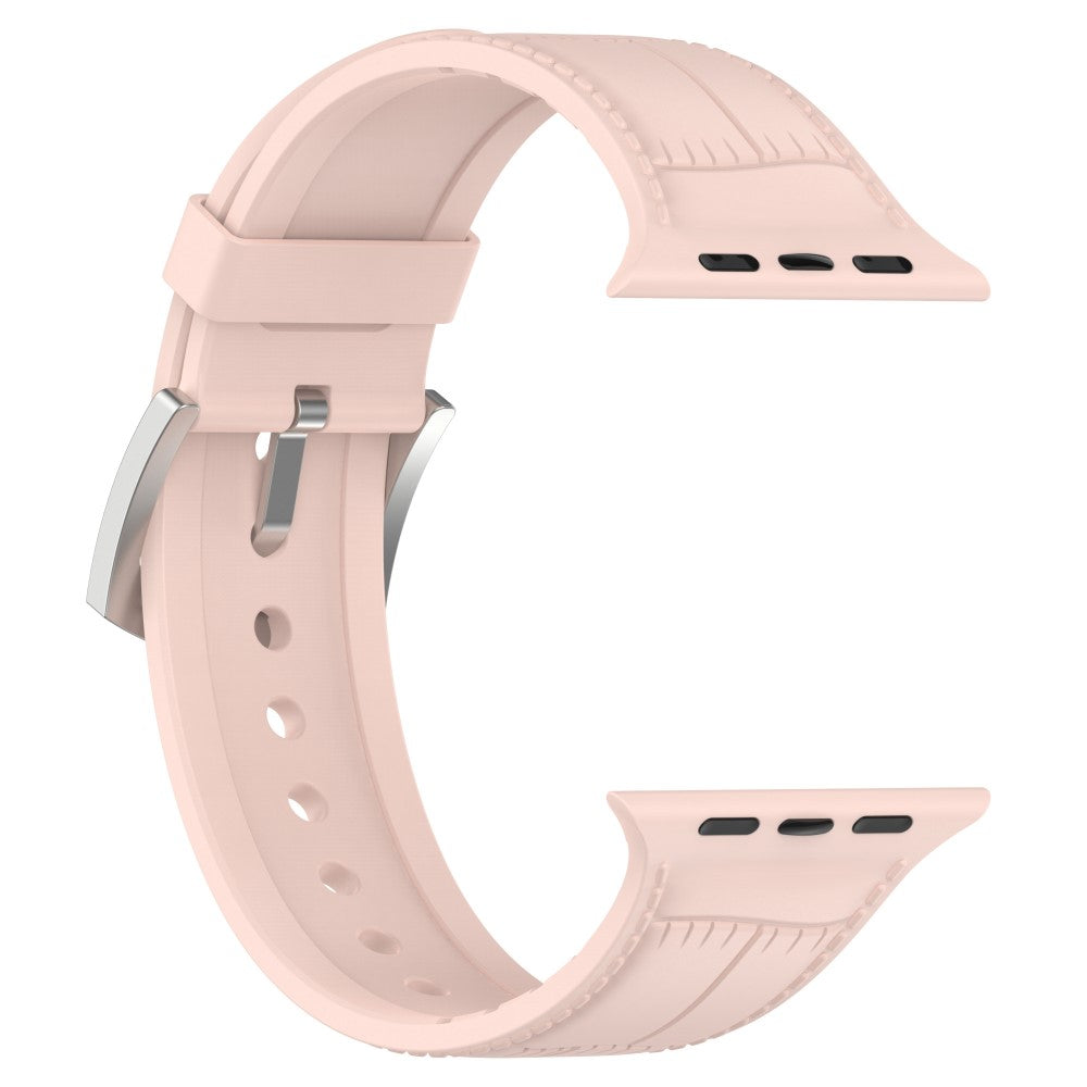 Meget Smuk Metal Og Silikone Universal Rem passer til Apple Smartwatch - Pink#serie_4