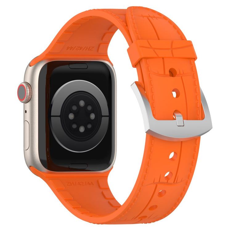 Meget Smuk Metal Og Silikone Universal Rem passer til Apple Smartwatch - Orange#serie_8