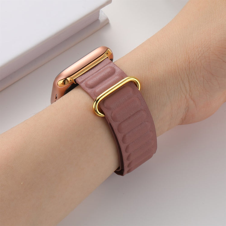 Rigtigt Kønt Ægte Læder Universal Rem passer til Apple Smartwatch - Pink#serie_10