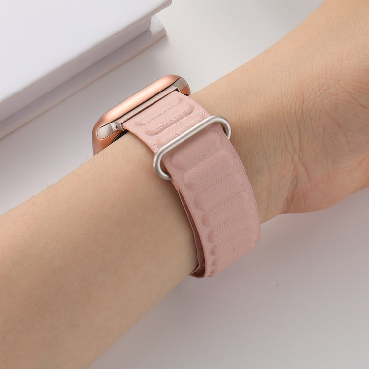 Rigtigt Kønt Ægte Læder Universal Rem passer til Apple Smartwatch - Pink#serie_6