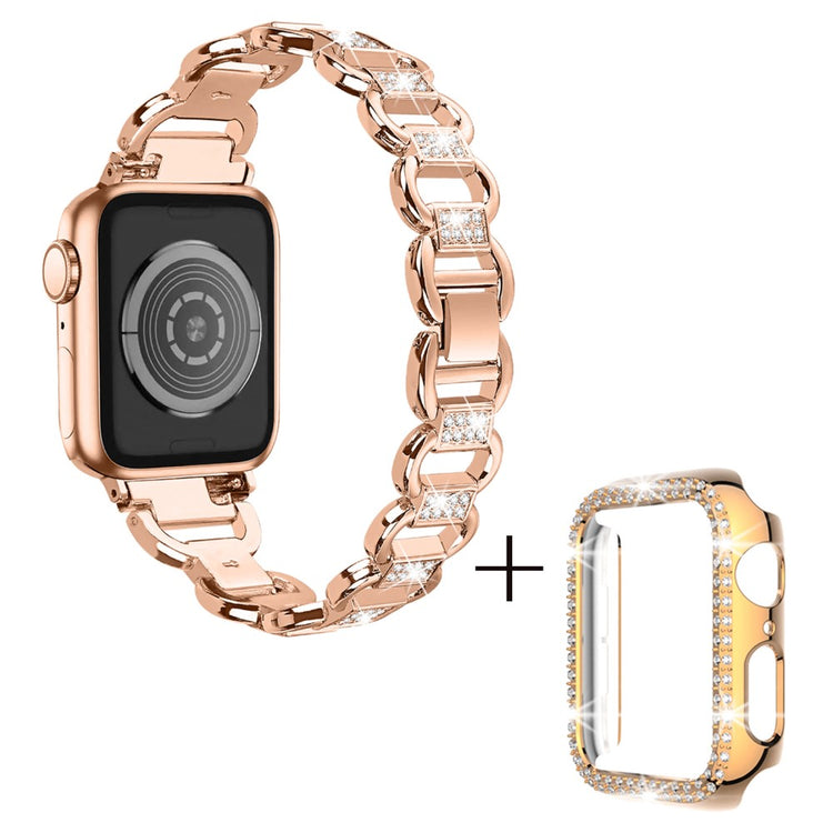 Metal Cover passer til Apple Watch Series 8 (45mm) / Apple Watch Series 7 45mm - Pink#serie_3