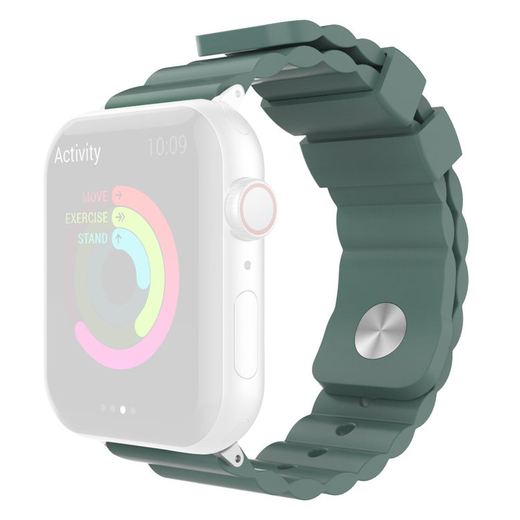 Rigtigt Slidstærk Silikone Universal Rem passer til Apple Smartwatch - Grøn#serie_3