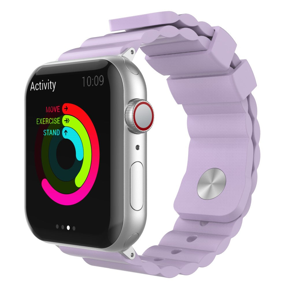 Rigtigt Slidstærk Silikone Universal Rem passer til Apple Smartwatch - Lilla#serie_5