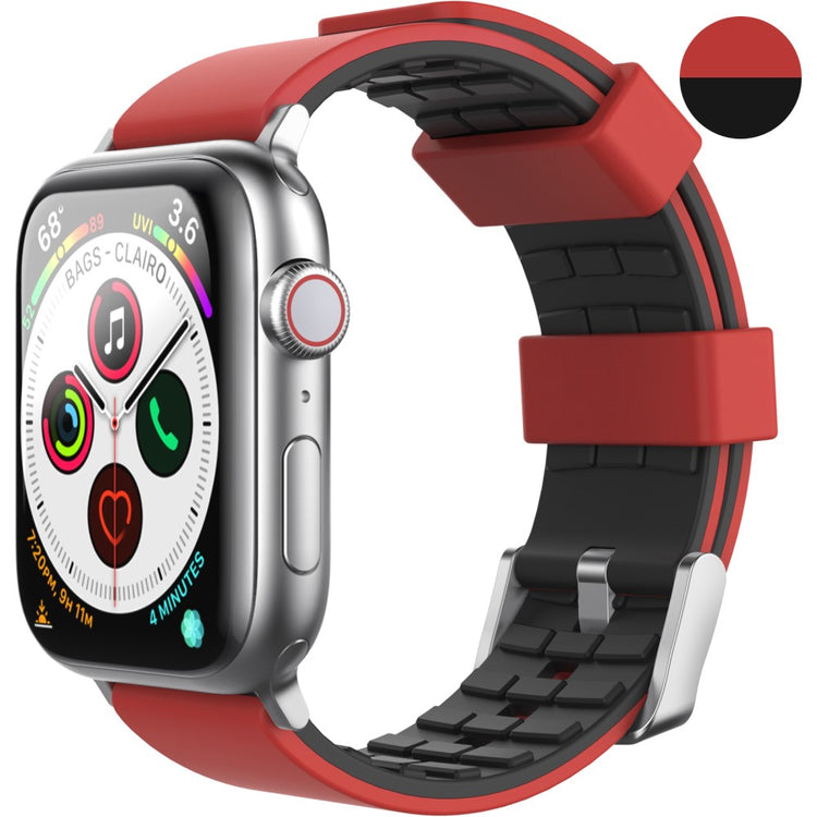 Vildt Godt Silikone Universal Rem passer til Apple Smartwatch - Rød#serie_2