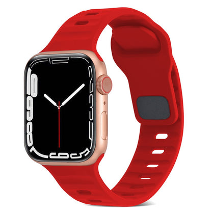 Mega Fantastisk Silikone Universal Rem passer til Apple Smartwatch - Rød#serie_6