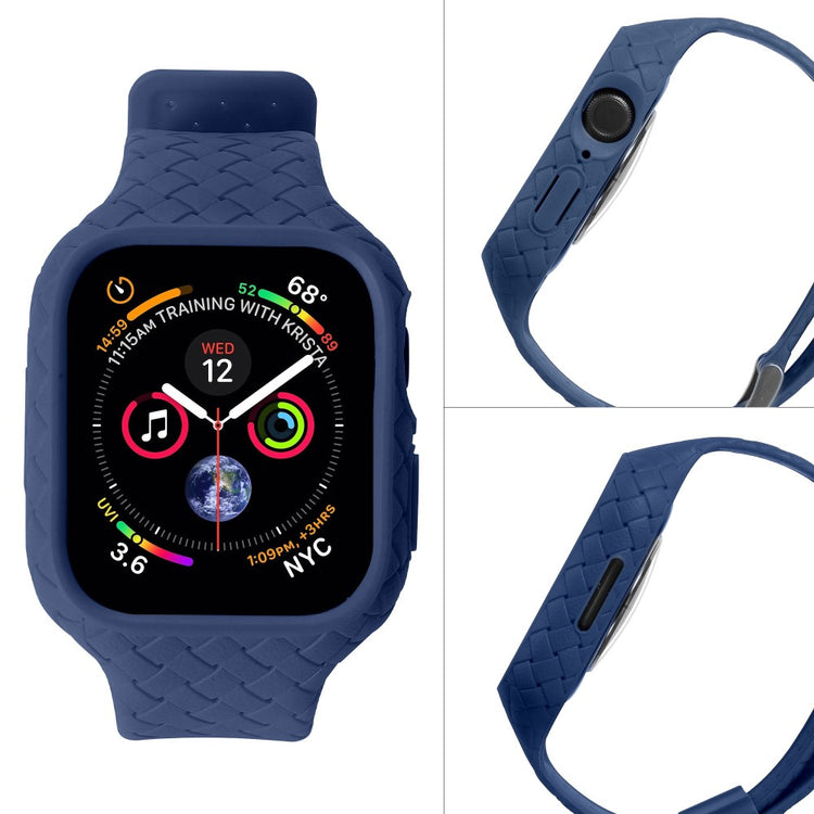 Metal Og Silikone Universal Rem passer til Apple Watch Series 8 (45mm) / Apple Watch Series 7 45mm - Blå#serie_3