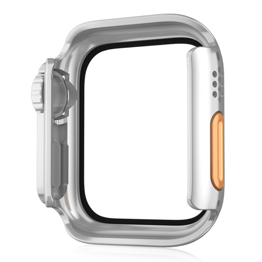 Beskyttende Universal Cover med Skærmbeskytter i Plastik og Hærdet Glas passer til Apple Smartwatch - Sølv#serie_5