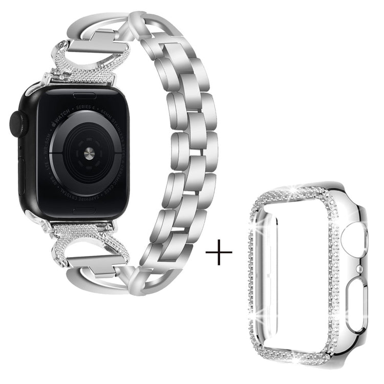 Metal Cover passer til Apple Smartwatch - Sølv#serie_3