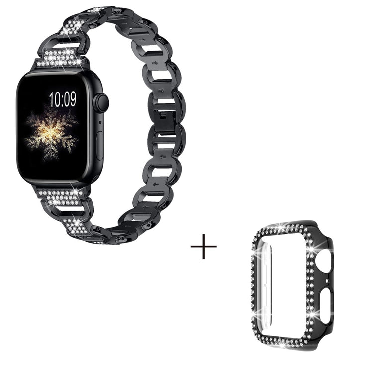 Metal Cover passer til Apple Smartwatch - Sort#serie_2