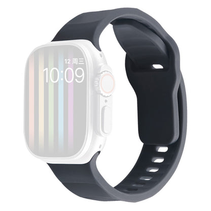 Apple Watch Series 9 45mm / Ultra 2 wavy style silicone strap - Grey#serie_13