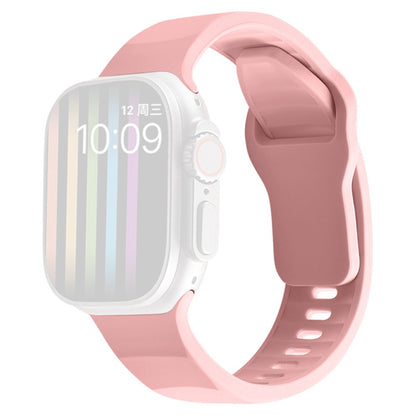 Apple Watch Series 9 45mm / Ultra 2 wavy style silicone strap - Pink#serie_5